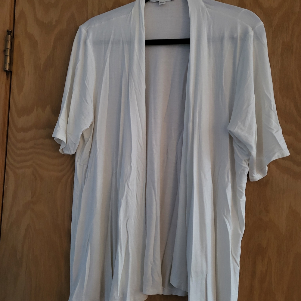 Elegant Cream Open-Front Cardigan